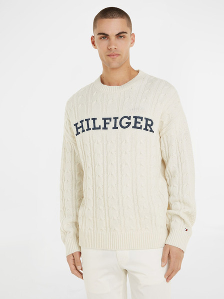 Tommy Hilfiger Cable Monotype Crew Neck Pullover