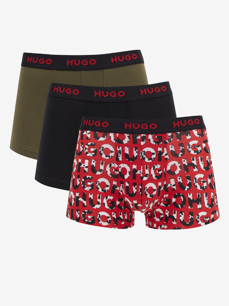 HUGO Triplet Design Boxershorts 3 Stück