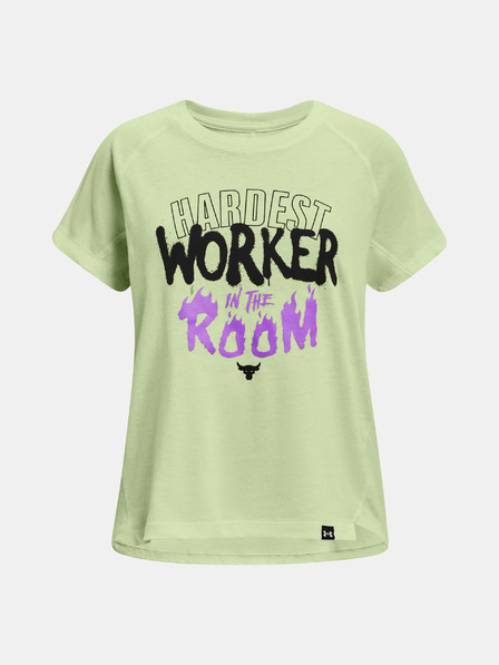 Under Armour UA Project Rock Hwitr SS Kinder  T‑Shirt