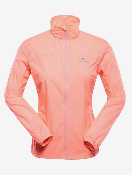 ALPINE PRO Ultraleichte Damen-Skijacke mit DWR ALPINE PRO SPINA neon lachsfarben