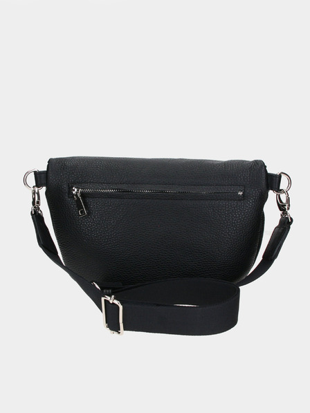 Elega Schwarze Damen Leder Crossbody Tasche ELEGA Festy