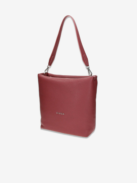 Elega Rote Damen Lederhandtasche Elega Fluffy