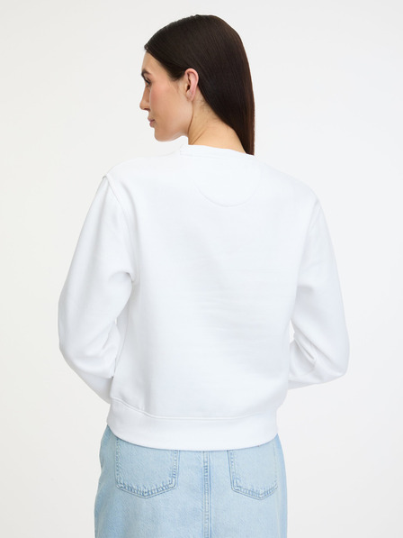 Guess Weißes Guess Icon Sweatshirt für Damen