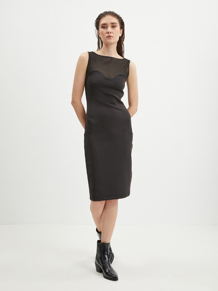 Guess Guess Amanda Schwarzes Damen Etuikleid