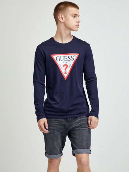 Guess Dunkelblaues Guess-T-Shirt für Herren