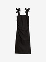 Marks & Spencer Fließendes Midikleid mit hoher Leinenstickerei Marks & Spencer schwarz