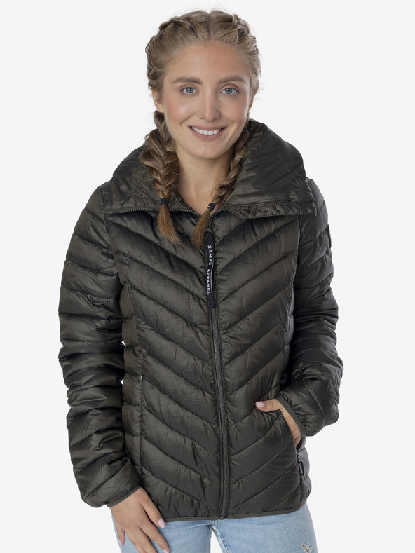 Sam 73 Dunkelgrüne Damen-Steppwinterjacke SAM 73