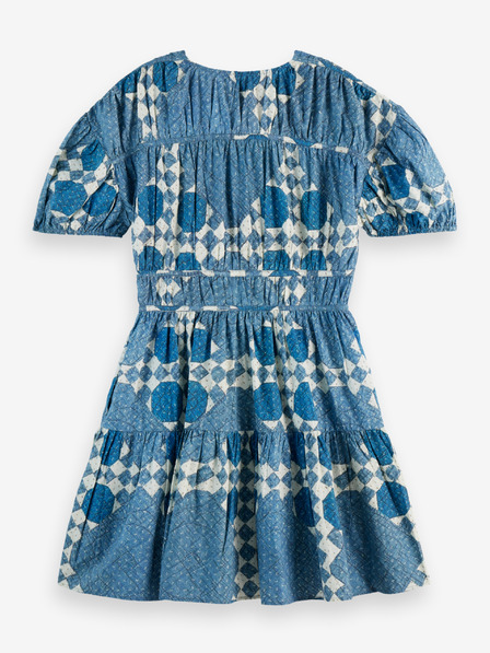 Scotch & Soda Blaues gemustertes Damenkleid von Scotch & Soda