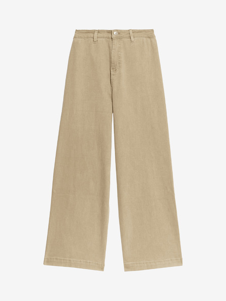 Marks & Spencer Marks & Spencer Jeans mit hoher Taille und weitem Bein, cremefarben