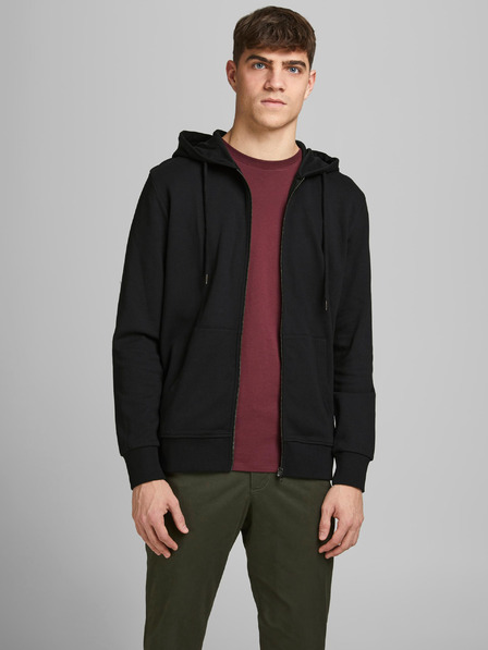 Jack & Jones Schwarzer Basic-Kapuzenpullover Jack & Jones