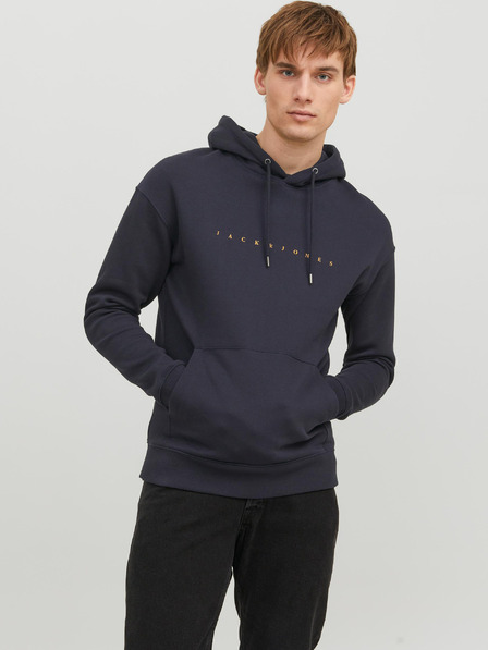 Jack & Jones Dunkelblauer Jack & Jones Star-Kapuzenpullover für Herren