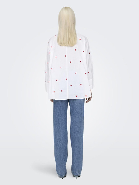 ONLY Weißes gemustertes Damen-Shirt ONLY New Lina