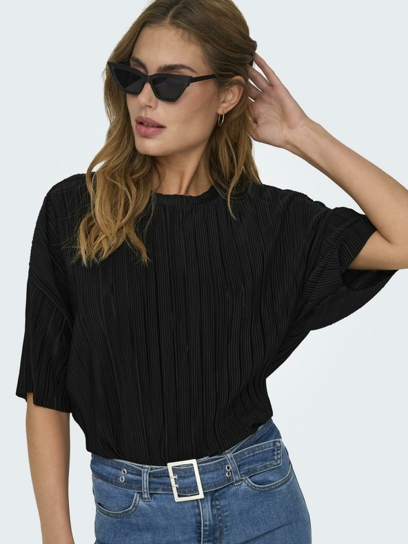 ONLY Schwarzes Damen-T-Shirt ONLY Ravenna