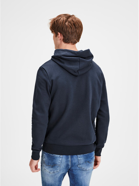 Jack & Jones Dunkelblau bedruckter Kapuzenpullover Jack & Jones Corp