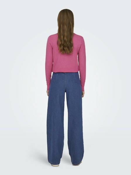 Jacqueline de Yong JDY Geggo Blau Damen Jeans mit weitem Bein