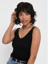 Jacqueline de Yong Schwarzes geripptes Tank-Top JDY Nanna