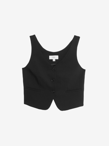 Marks & Spencer Leicht taillierte Weste Marks & Spencer schwarz