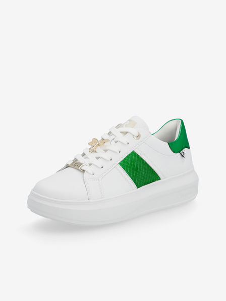 Rieker Grün-weiße Damen-Ledersneakers Rieker