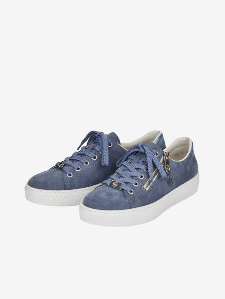 Rieker Blaue Damen Turnschuhe aus Wildleder Rieker