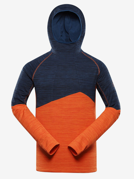 ALPINE PRO Blau-orangefarbenes Herren-Funktions-Sweatshirt ALPINE PRO Gorf