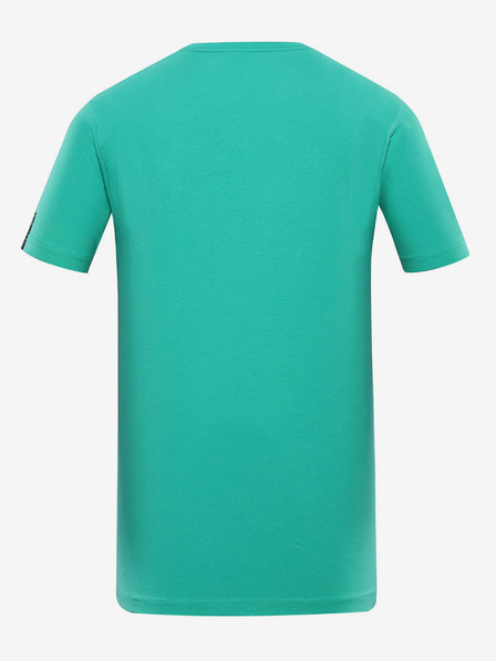 NAX Türkisfarbenes Herren-Basic-T-Shirt NAX GARAF
