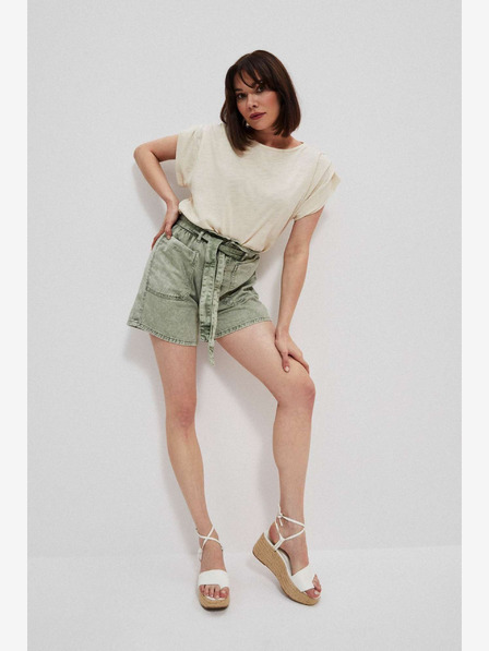 Moodo Grüne Moodo-Shorts für Damen