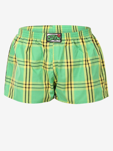 Styx Gelb-grün karierte Shorts für Damen von Styx