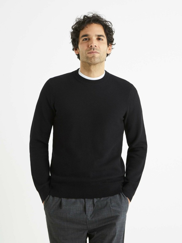 Celio Schwarzer Herren Pullover Celio Bepic