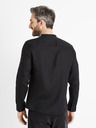 Celio Schwarzes Herren-Leinenhemd Celio Damaolin