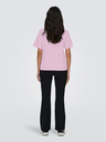 ONLY Weiß und rosa gestreiftes Damen-T-Shirt ONLY