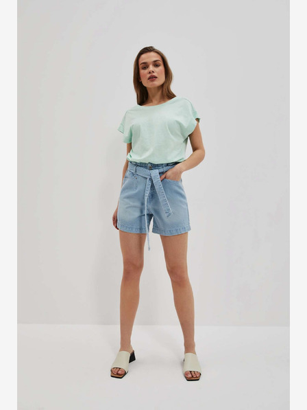 Moodo Blaue Damen Denim Shorts Moodo