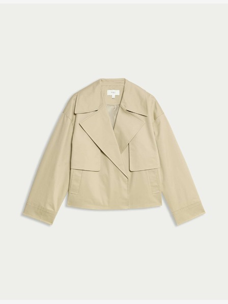 Marks & Spencer Marks & Spencer kurzer Trenchcoat mit hohem Baumwollanteil off-white