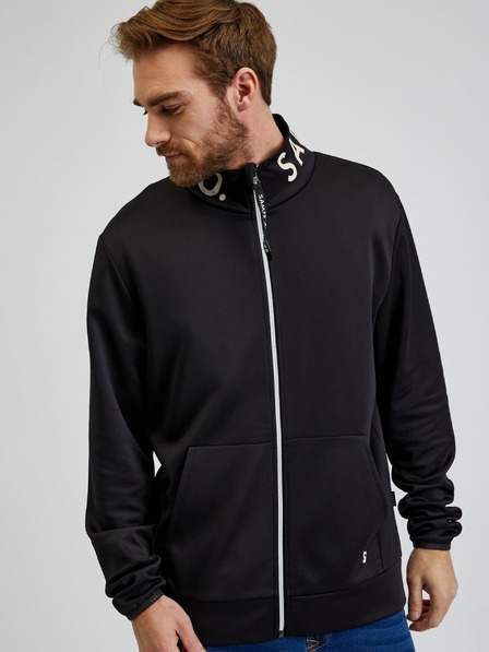 Sam 73 Schwarzes Herren-Sweatshirt SAM73 Stephen Zip-up