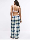 Marks & Spencer Marks & Spencer karierte Pyjamahose mit weitem Bein aus Baumwollmischung navy blau