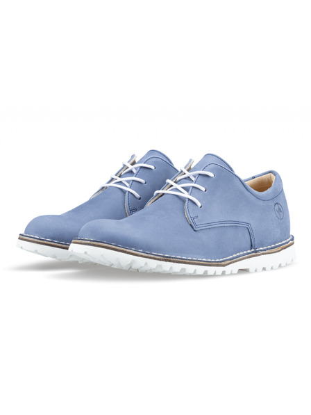 Vasky Damen Leder Semi Stiefel Blau - Frühling / Herbst Vasky Derby Stiefel