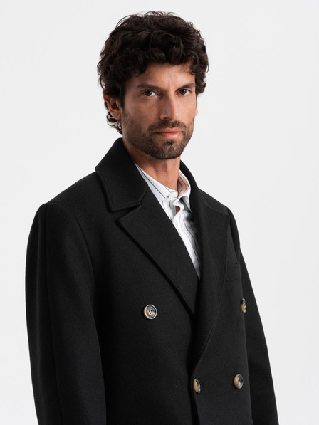 Ombre Clothing Zweireihiger Herrenmantel Ombre Clothing