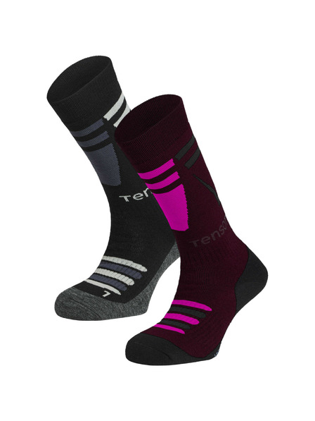 Tenson Unisex-Skisocken, 2er-Pack TENSON Core Ski Socks 2er-Pack dark purple