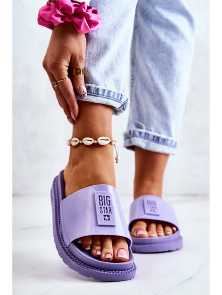 BIG STAR SHOES Modische Big Star Hausschuhe für Frauen - lila: