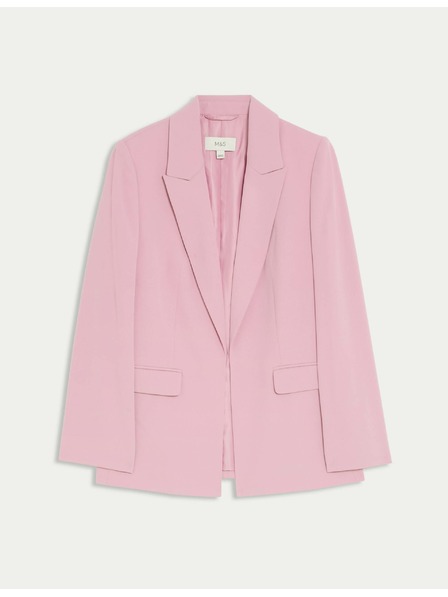 Marks & Spencer Single-breasted blazer, loose fit Marks & Spencer pink