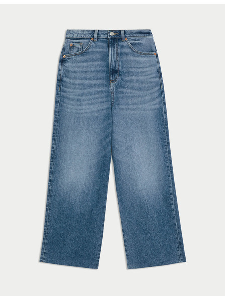 Marks & Spencer Cropped wide-leg jeans Marks & Spencer navy