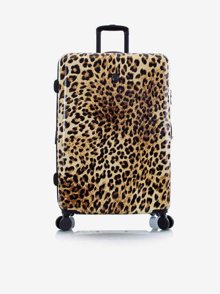 Heys Schwarz und braun gemusterter Reisekoffer Heys Brown Leopard L