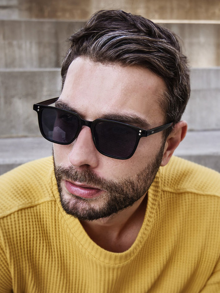 VEYREY Schwarze polarisierte Unisex-Sonnenbrille VeyRey Parisse