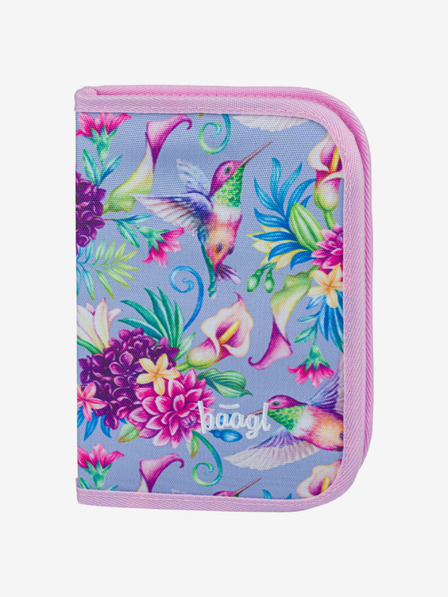 BAAGL  Lila Schulmäppchen einstöckig Baagl Hummingbird