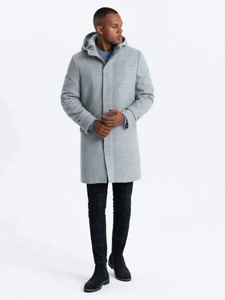 Ombre Clothing Herrenmantel mit Kapuze Ombre Clothing
