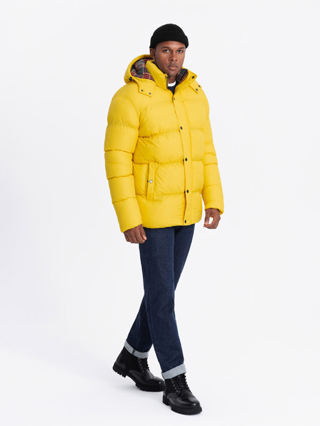 Ombre Clothing Karierte gefütterte Jacke für Herren Ombre Clothing