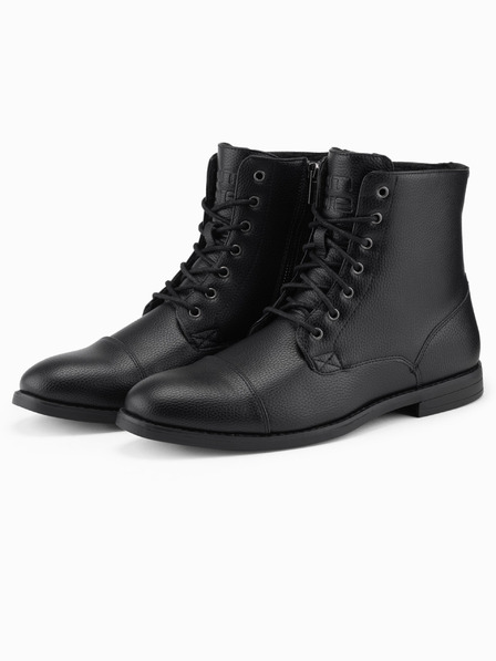 Ombre Clothing Herren Öko-Lederstiefel mit isoliertem hohem Schaft Ombre Clothing