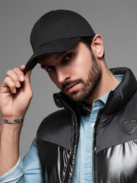 Ombre Clothing Herren-Baseballmütze mit dekorativer Stickerei schwarz Ombre Clothing