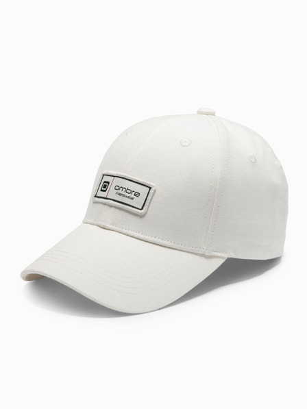 Ombre Clothing Herren-Baseballmütze mit Schirm und Aufnäher creme Ombre Clothing