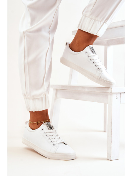 BIG STAR SHOES Damen Big Star Leder Turnschuhe - Weiß