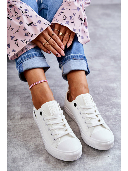 BIG STAR SHOES Niedrige Leder-Sneakers Big Star für Damen Weiß